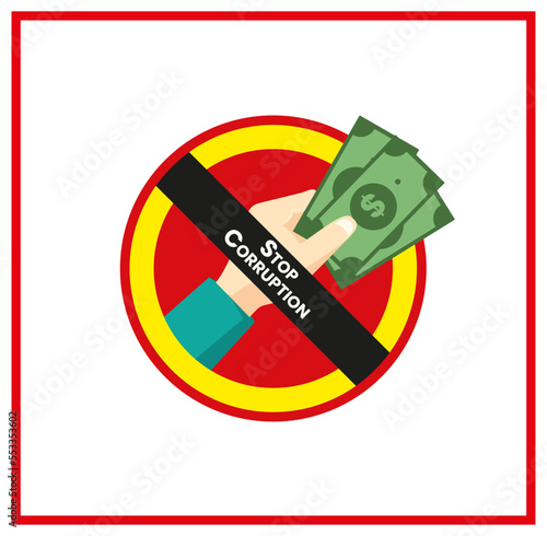 no corruption sign design