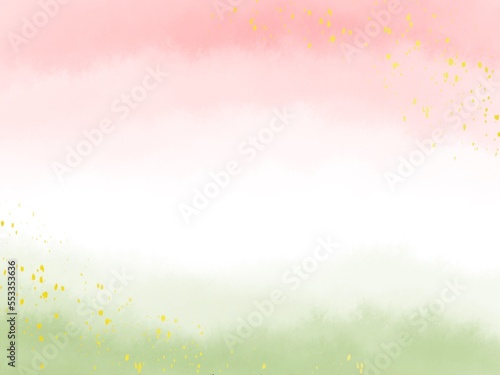 水彩のにじみが綺麗な春らしい背景イラスト