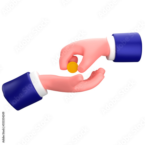 Hand Gestures 3D illustration Emoji Background transparent PNG 