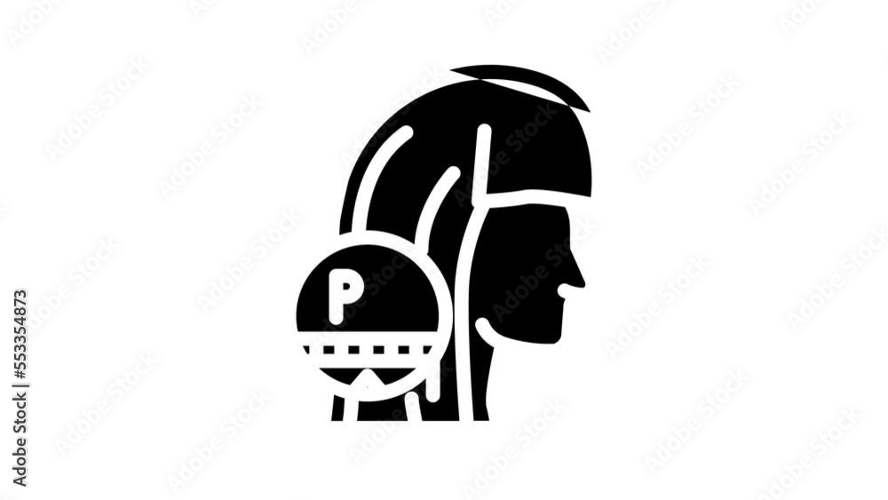 balancing ph of scalp line icon animation balancing ph of scalp line icon animation