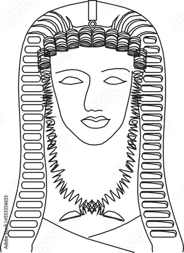 Egyptian princess cleopatra head sketch