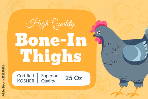 Bone in thighs, high quality chicken meat banner