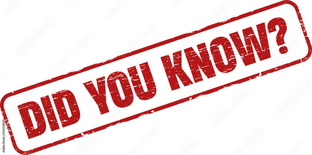 DID YOU KNOW rubber stamp. DID YOU KNOW Stamp vintage old red color texture frame