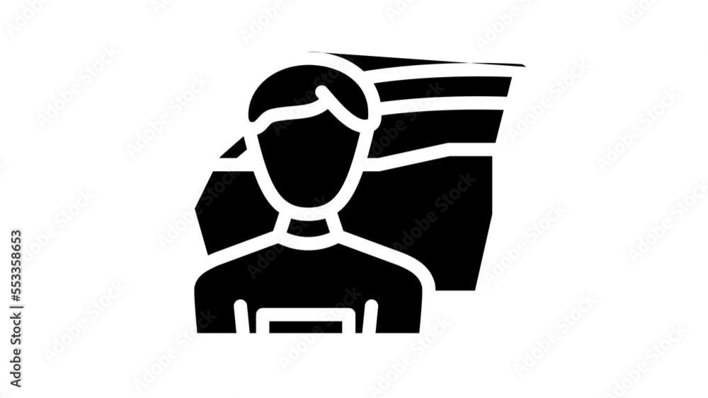 locksmith repairman line icon animation locksmith repairman line icon animation