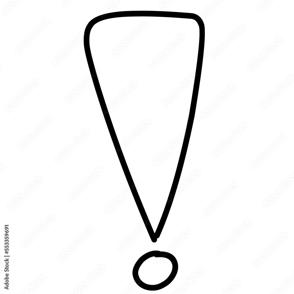Doodle exclamation mark