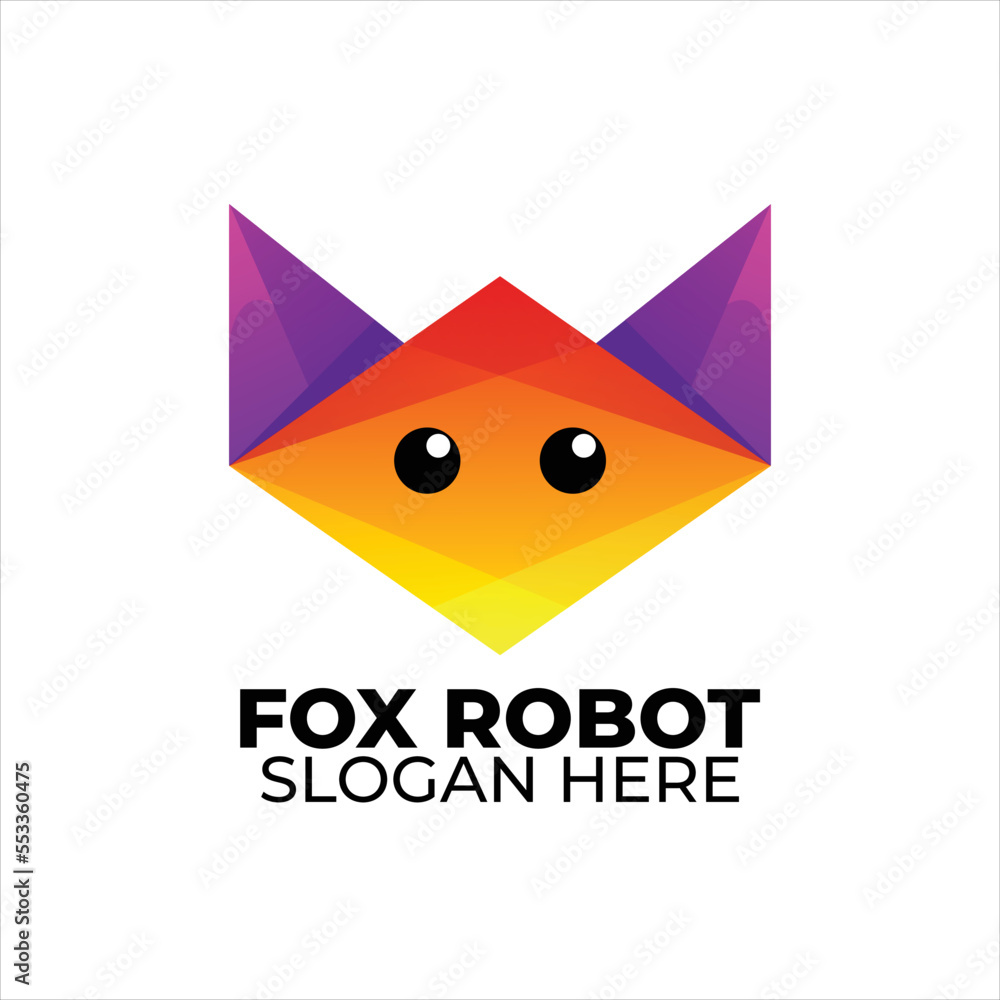 Fototapeta premium fox logo colorful gradient style