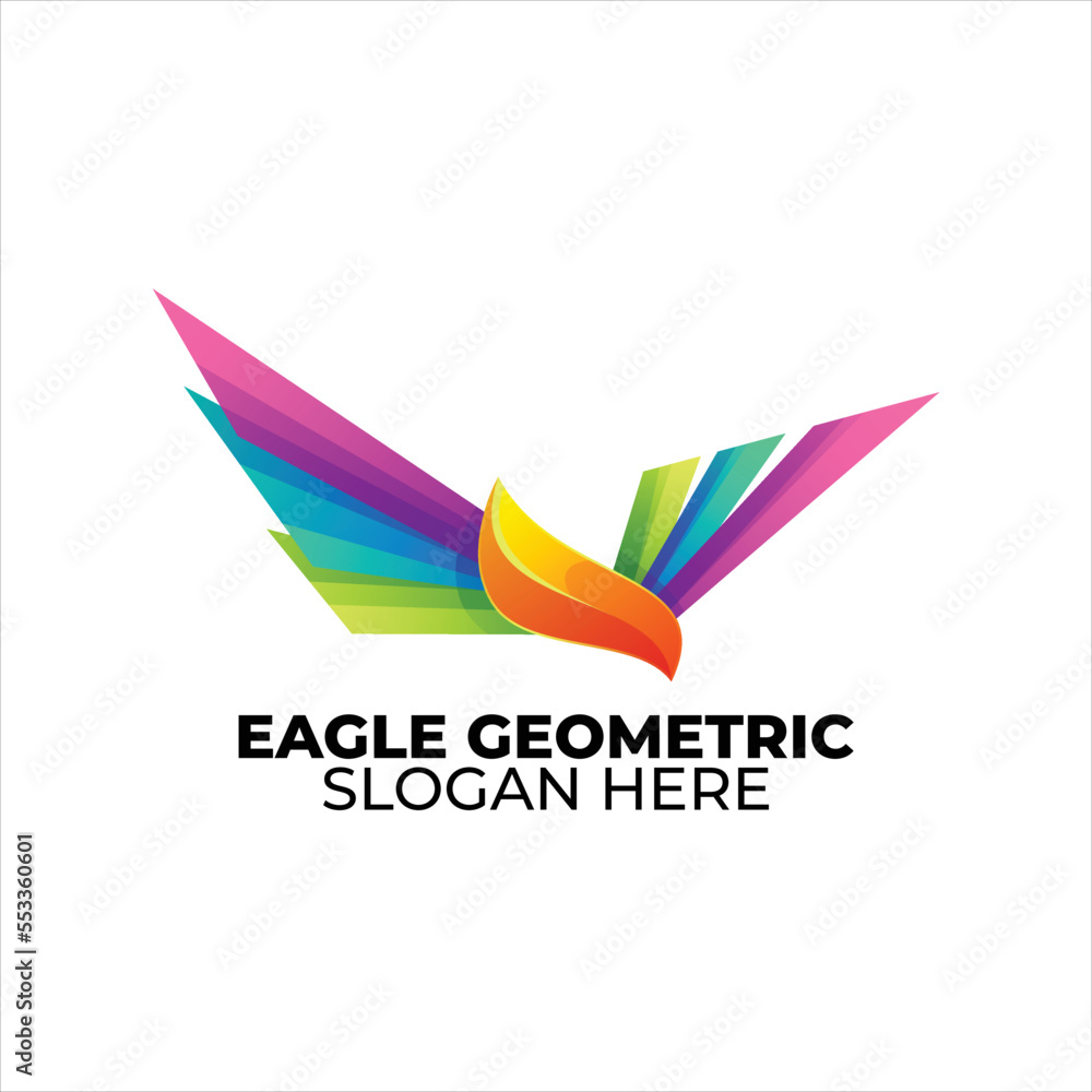 Obraz premium eagle logo colorful gradient style