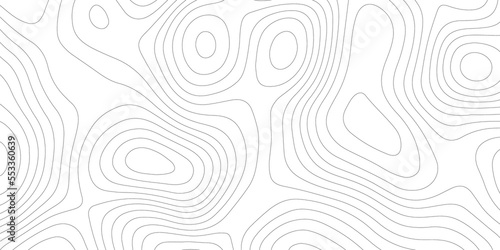Topographic map background geographic line map with elevation assignments. Modern design with White background with topographic wavy pattern design.paper texture Imitation of a geographical map shades