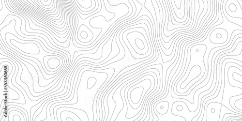 Topographic map background geographic line map with elevation assignments. Modern design with White background with topographic wavy pattern design.paper texture Imitation of a geographical map shades