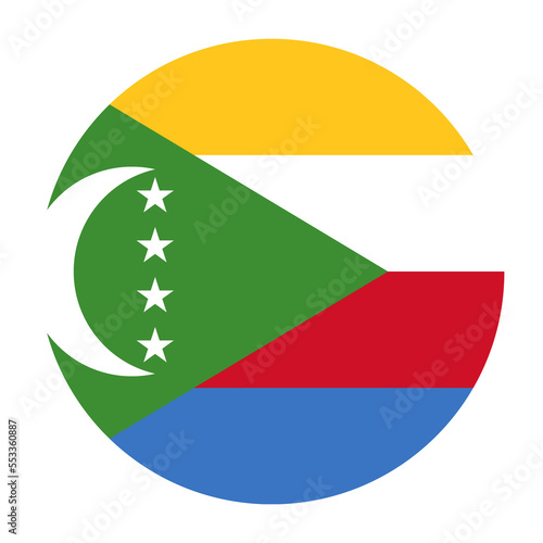 Free Download Comoros Flat Rounded Flag with Transparent Background - GFXLoad