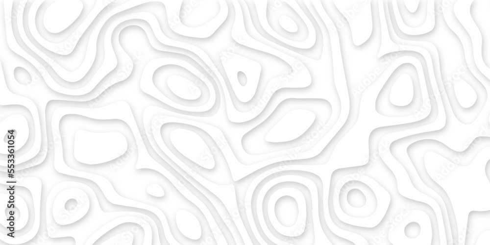 Abstract wavy line 3d paper cut white background. Topographic canyon geometric map relief texture with curved layers and shadow. Abstract realistic papercut decoration textured with wavy layers Abstract wavy line 3d paper cut white background. Topographic canyon geometric map relief texture with curved layers and shadow. Abstract realistic papercut decoration textured with wavy layers