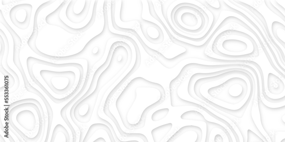 Abstract wavy line 3d paper cut white background. Topographic canyon geometric map relief texture with curved layers and shadow. Abstract realistic papercut decoration textured with wavy layers Abstract wavy line 3d paper cut white background. Topographic canyon geometric map relief texture with curved layers and shadow. Abstract realistic papercut decoration textured with wavy layers