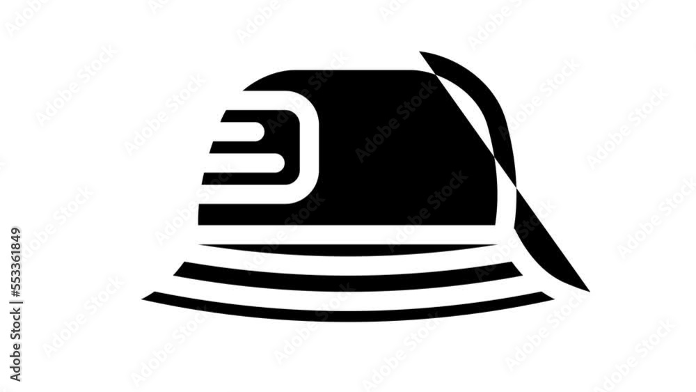 panama hat line icon animation panama hat line icon animation