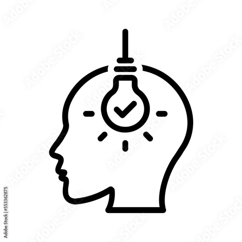 Black line icon for Conclusion