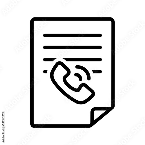 Black icon for Contact Form