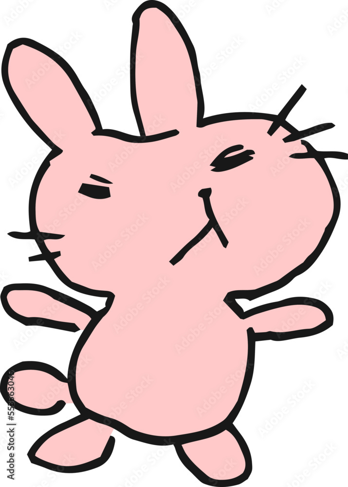 下手なうさぎのイラスト 子供の落書き 卯年 下手なうさぎのイラスト 子供の落書き 卯年