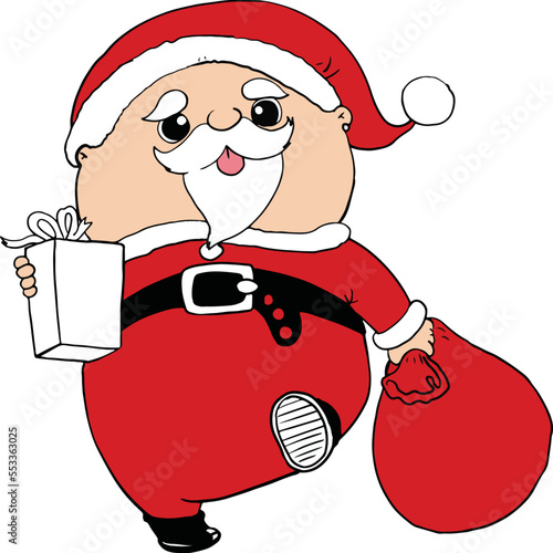 cute cartoon santa claus sly show