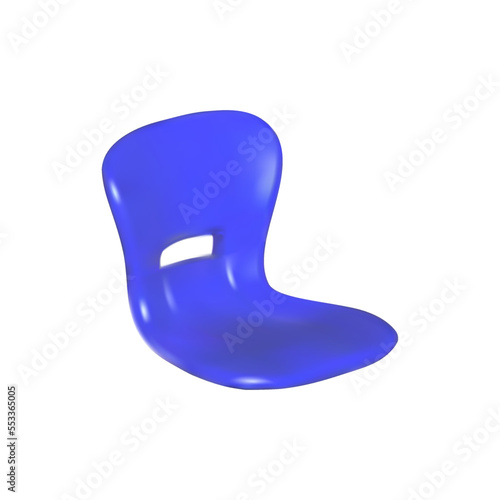 Blue stadium chairs white background vector illustration