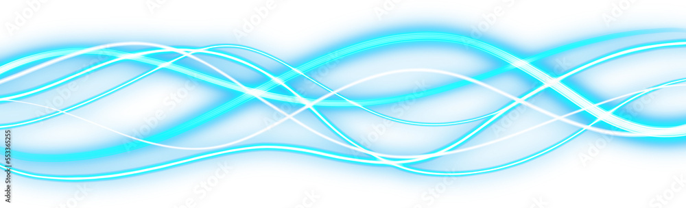 Obraz premium blue line light particle