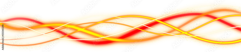 Naklejka premium Golden line light effect