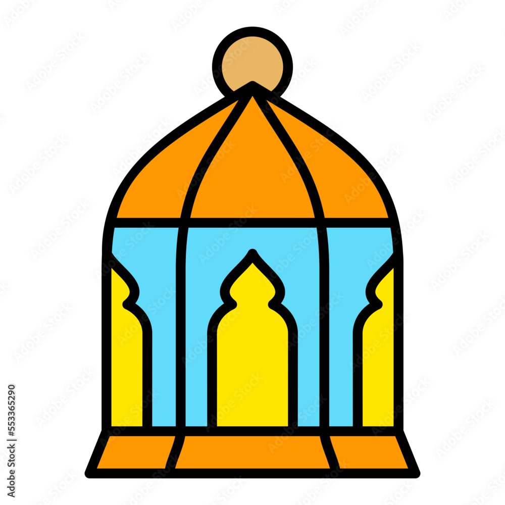 Obraz premium Lantern Filled Line Icon