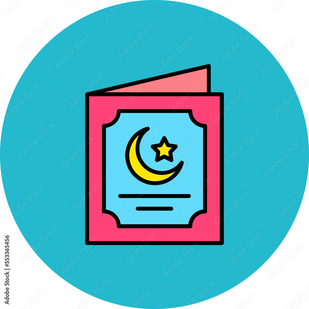 Greeting Card Multicolor Circle Filled Line Icon Greeting Card Multicolor Circle Filled Line Icon