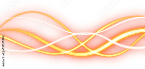 neon yellow glowing lines and transparent background
