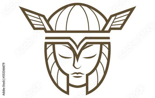 Valkyrie Athena Logo Design Template