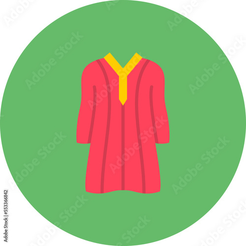 Djellaba Multicolor Circle Flat Icon