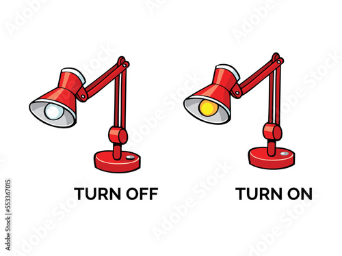 turn on, and turn off the light vector pro