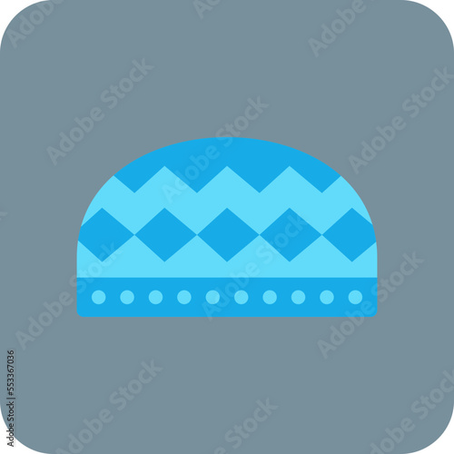 Hat Multicolor Round Corner Flat Icon