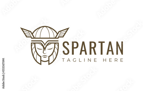 Valkyrie Athena Logo Design Template