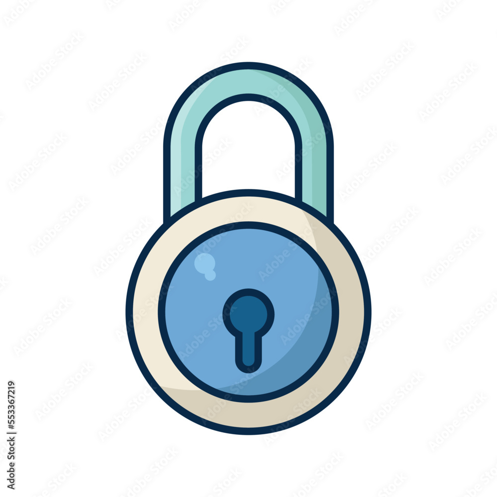 padlock icon vector design template in white background padlock icon vector design template in white background