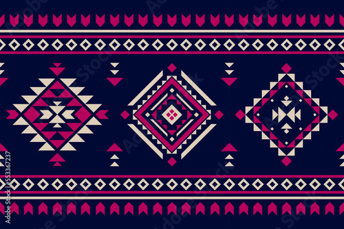 Carpet ethnic tribal pattern art. Geometric ethnic seamless pattern in tribal. Mexican style. Design for background, illustration, rug, fabric, clothing, carpet, textile, batik, embroidery.
