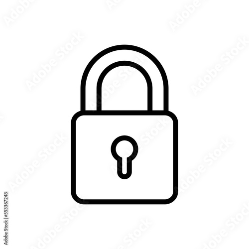 padlock icon vector design template in white background