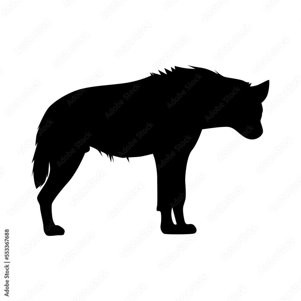 Obraz premium Silhouette Hyena