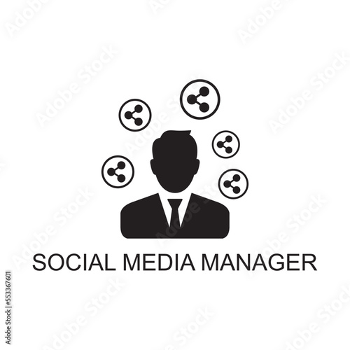 social media manager icon , business icon