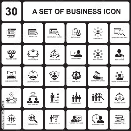 business icon , management icon vector