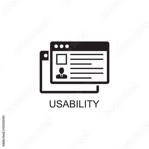 usability management icon , business icon