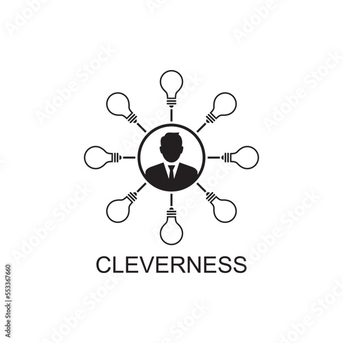 Εκτύπωση καμβά cleverness icon , idea icon vector