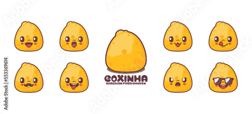 Coxinha cartoon. Brazilian food vector illustration