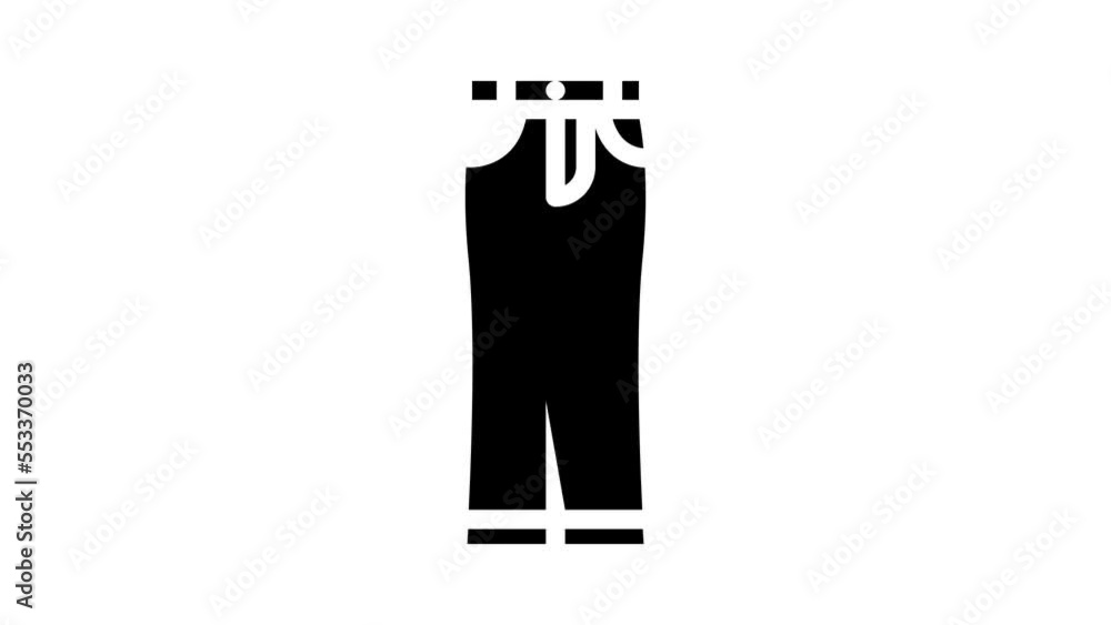 bootcut pants clothes glyph icon animation bootcut pants clothes glyph icon animation