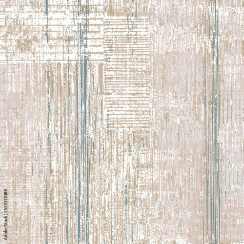 Colorful ikat pattern in vintage style. Elegant ethnic background. Hand drawn oriental art. Seamless geometric vintage texture.