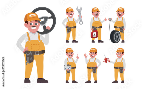 Set of technician with different poses © Rafy Fane
