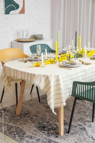 Festive table setting with ...