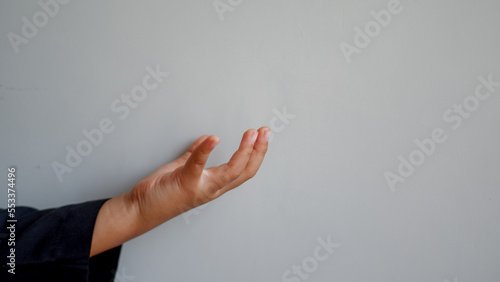 child's hand pretend holding something