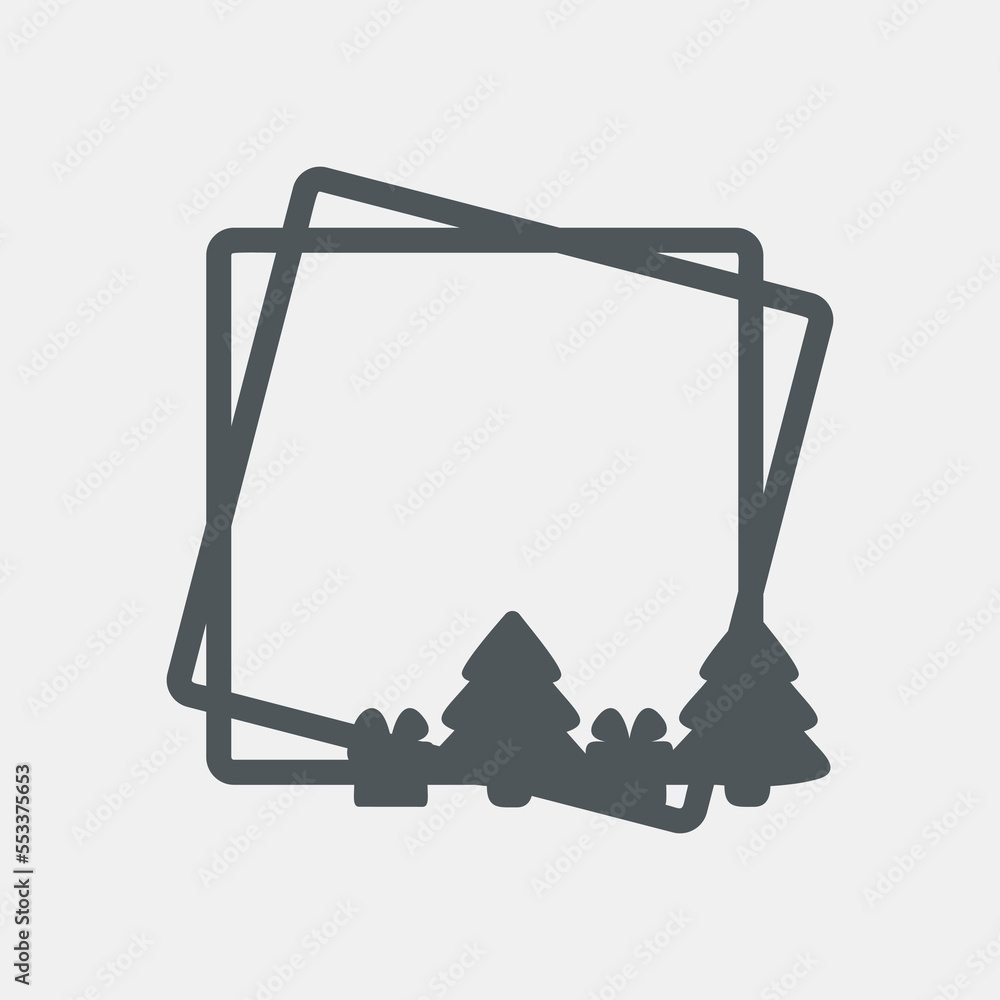 Frame tree vector illustration cut Frame tree vector illustration cut