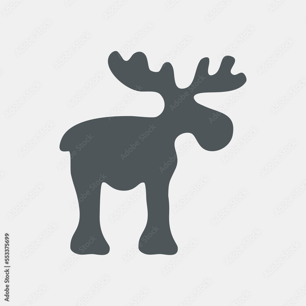 Reindeer elk deer quality vector illustration cut Reindeer elk deer quality vector illustration cut