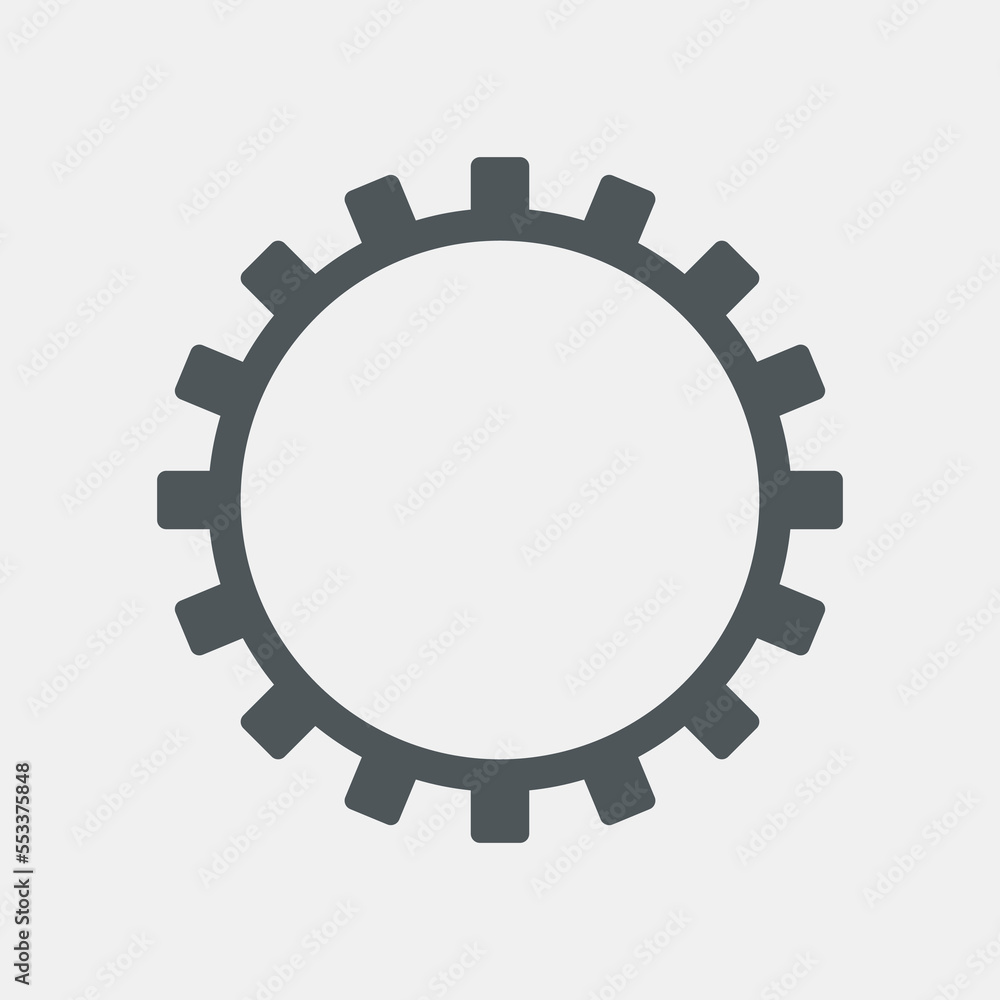Gear cog mechanism icon quality vector illustration cut Gear cog mechanism icon quality vector illustration cut