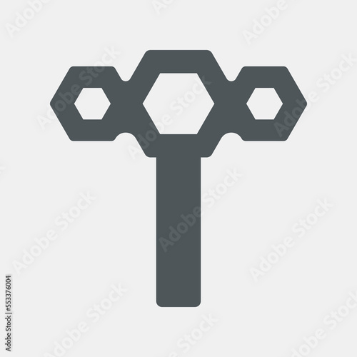 Key steam punk cog mechanism quality vector illustration cut